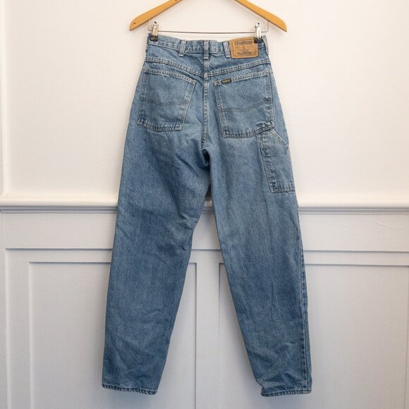 Vintage OshKosh B’Gosh USA Made 90s High Rise Carpenter Jeans 29x32 Blue Denim - Picture 3 of 5